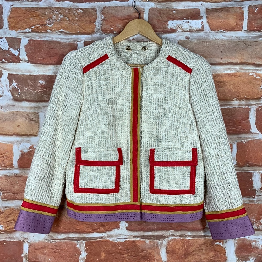 Tory Burch Tweed Classic Chanel Blazer Jacket